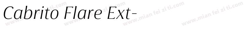 Cabrito Flare Ext字体转换